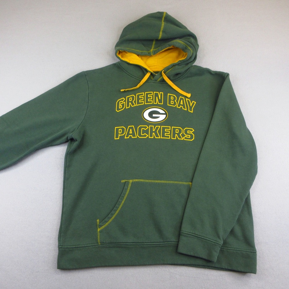 Fanatics Green Bay Packers Hoodie Mens XL Green NFL Football Fleece‎ Pullover